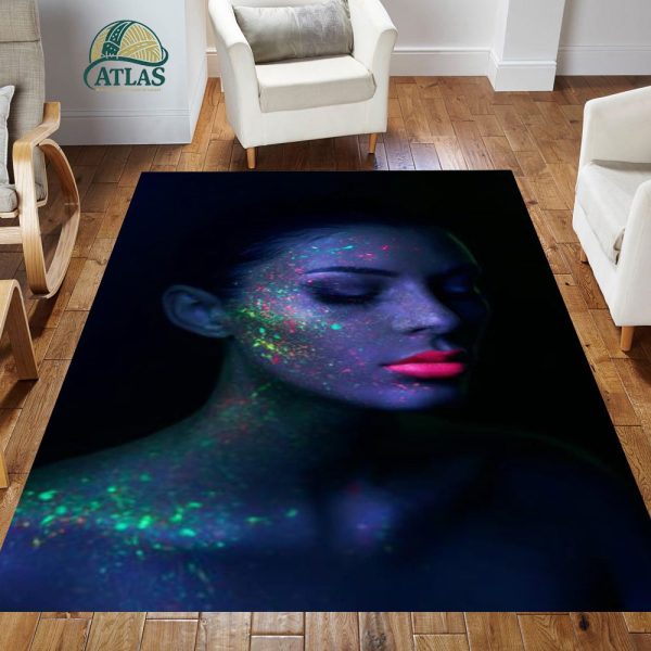 فرشینه مخمل طرح چهره کد 55030 فرشینه طرح چهره فروشگاه آنلاین فرش ماشینی | فرش کاشان